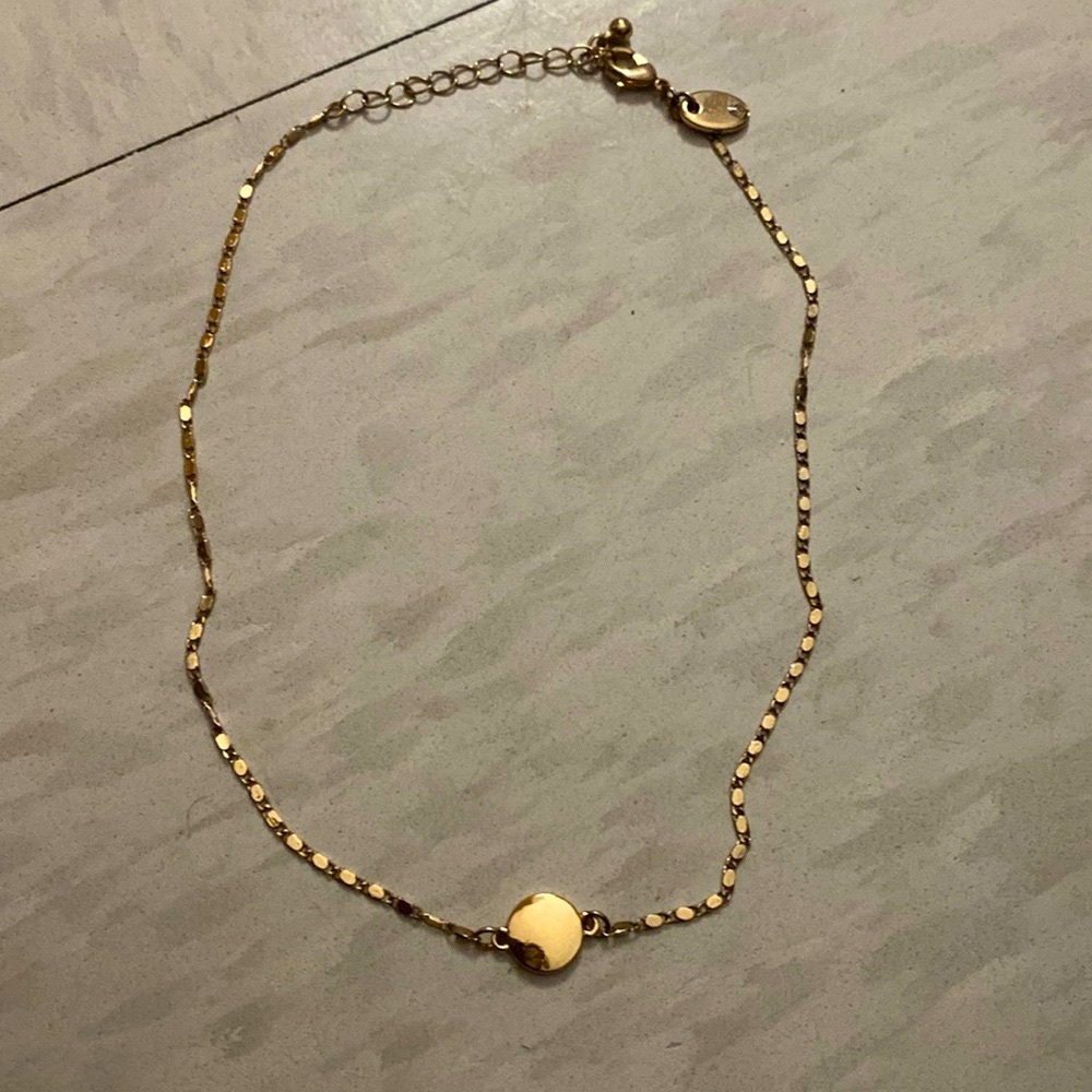 Vintage Gold Tone Adjustable Choker Coin Necklace